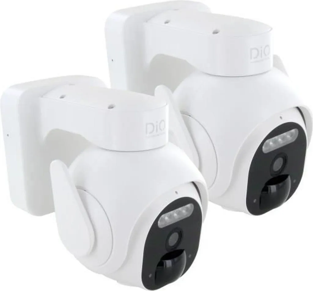 Kit Vidéosurveillance Extérieur sans Fil DiO 3MP : Pack 2 Caméras 360