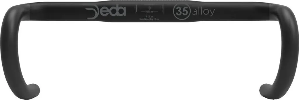 Guidon Deda M35 460 mm en aluminium haute rigidité Ø 35 mm noir de route