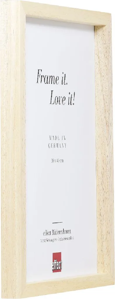 Cornice Quadrata 20x20 Legno Naturale Design Moderno Vetro Antiriflesso - 2