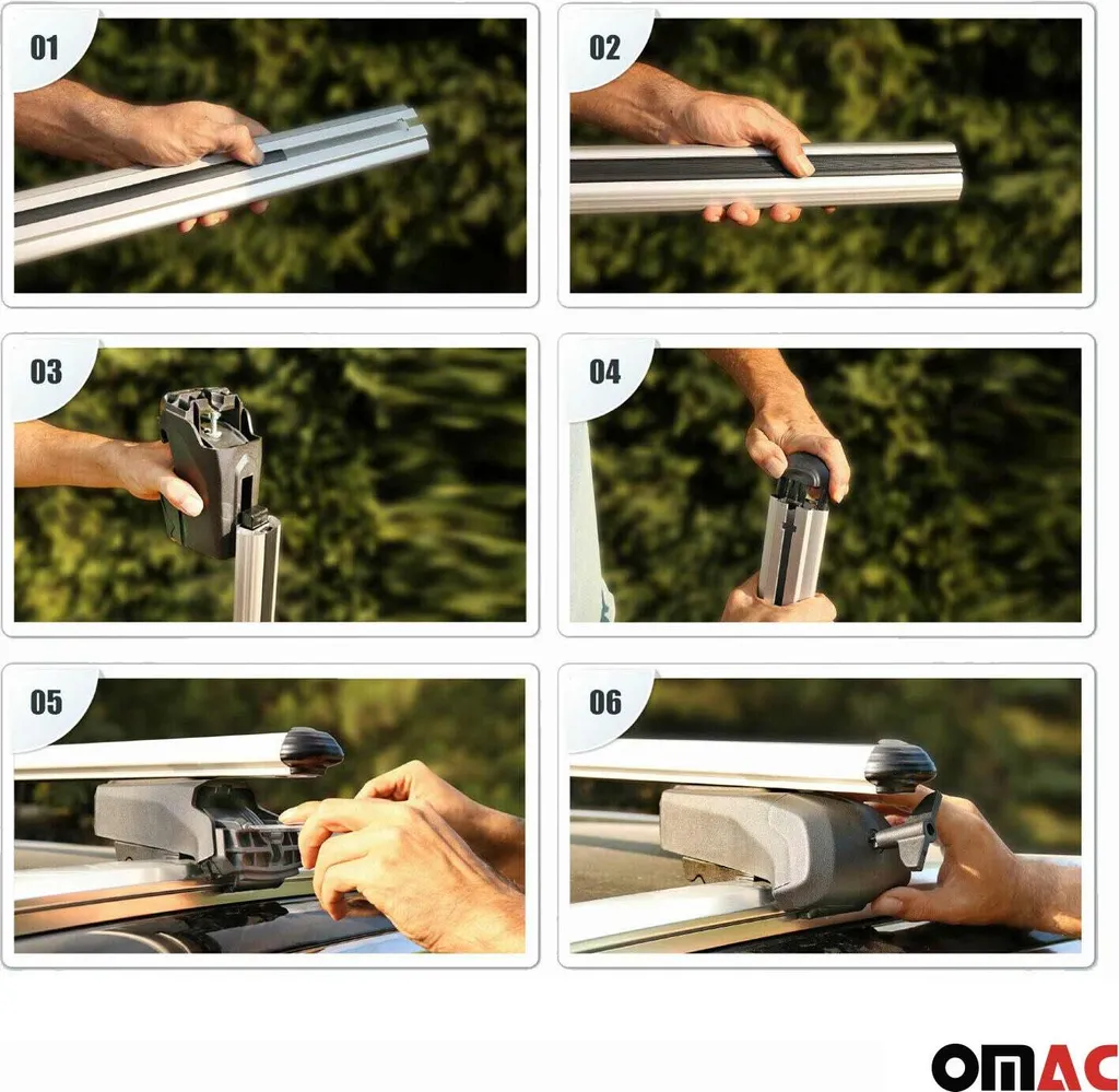 Portapacchi Portapacchi per Mitsubishi Eclipse Cross 2017-2023 ABE grigio alluminio - 5