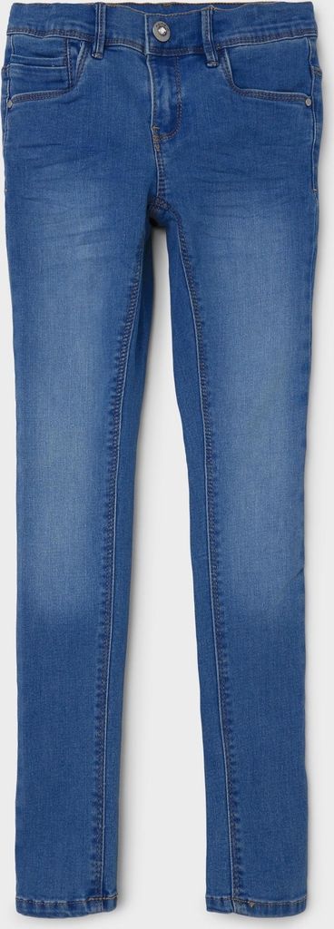 name it NKFPOLLY Skinny Fit Jeans, Used Look, elastisch, mit verstellbarer Taille und Haken-Reißverschluss