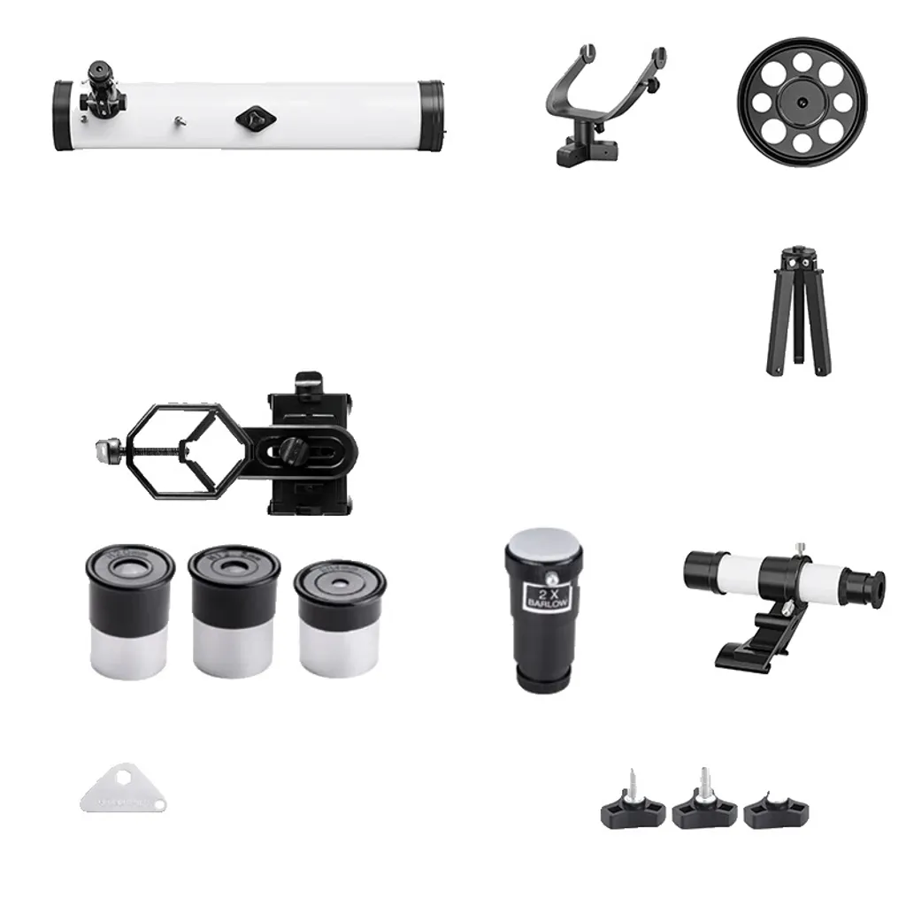 Télescope Débutant 76mm/700mm - Trépied Stable + Support Smartphone Photo