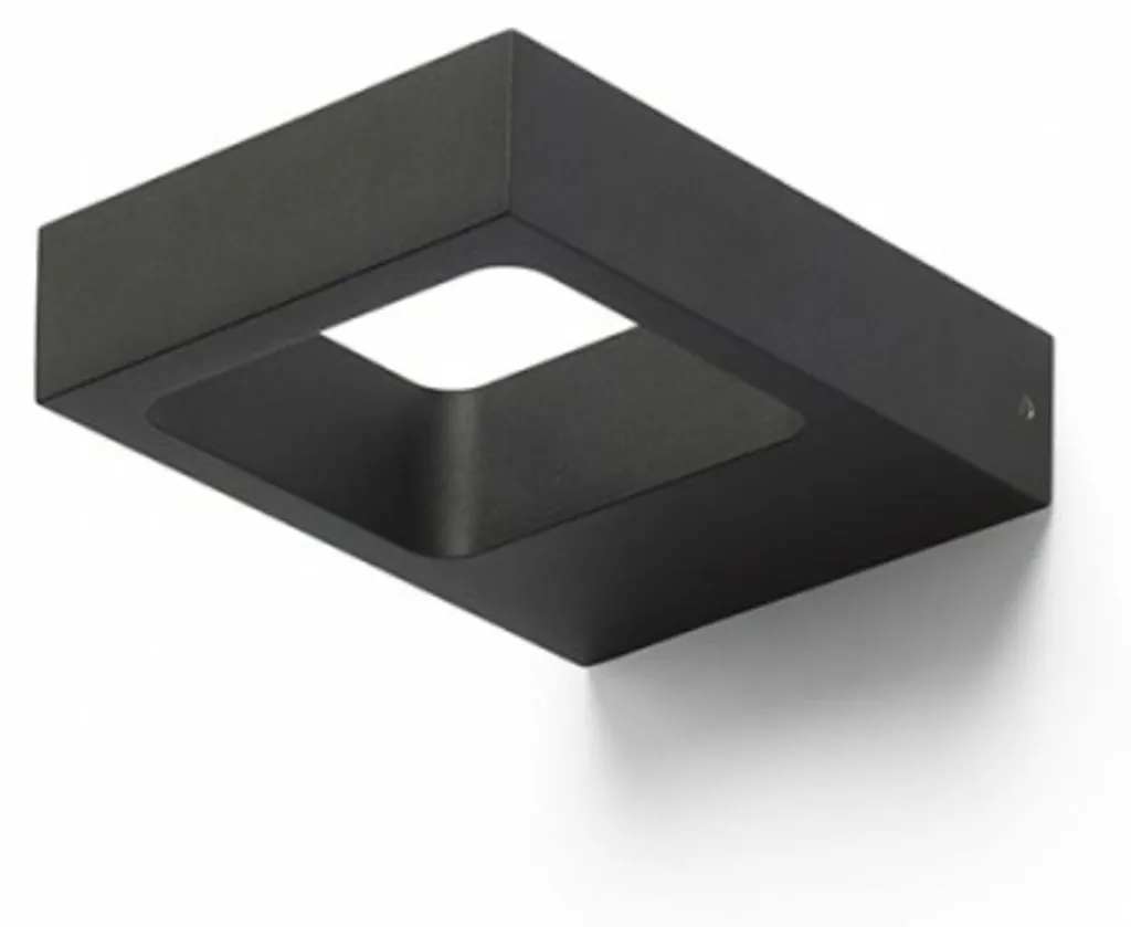 Applique LED 6W 3000K noire LEA économie d'énergie éclairage indirect