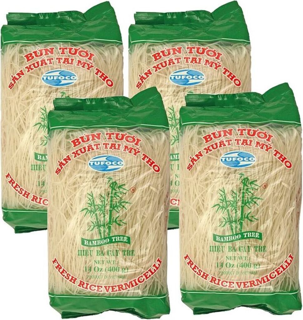 [ 4x 400g ] BAMBOO TREE Vietnam Reisnudeln / Bun Tuoi / Produktbild 