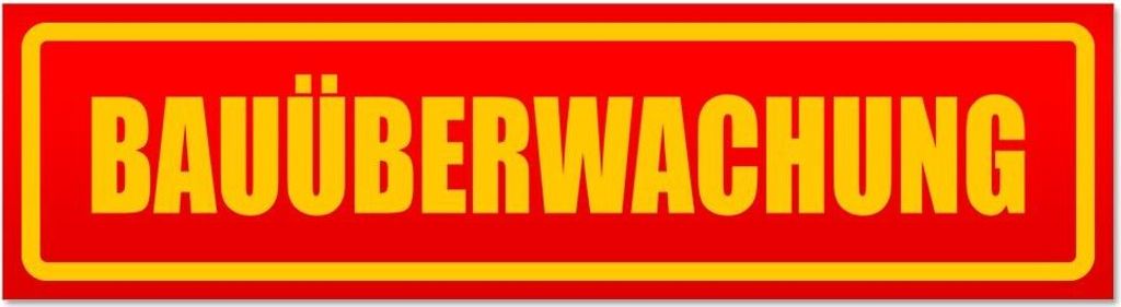Kiwistar - Autoaufkleber - Rot - 45 x 12 cm - Bauüberwachung - Hinweis Aufkleber Sticker für Auto, Kfz, Fahrrad, PKW, LKW