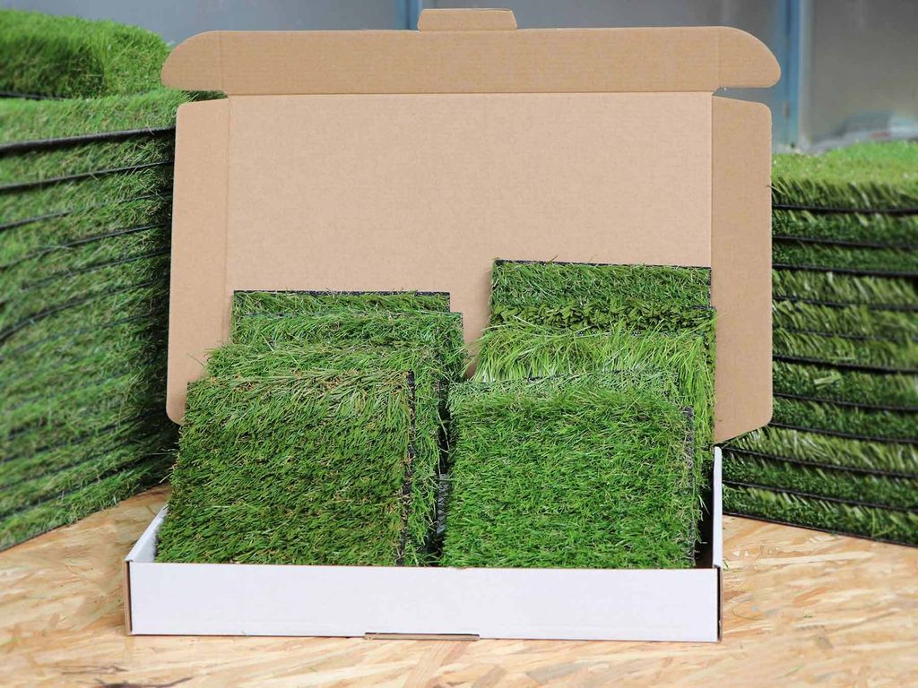 Primaflor 10x Primaflor Kunstrasenstücke zum Basteln - Bastelgras - Ideal als Osterdeko