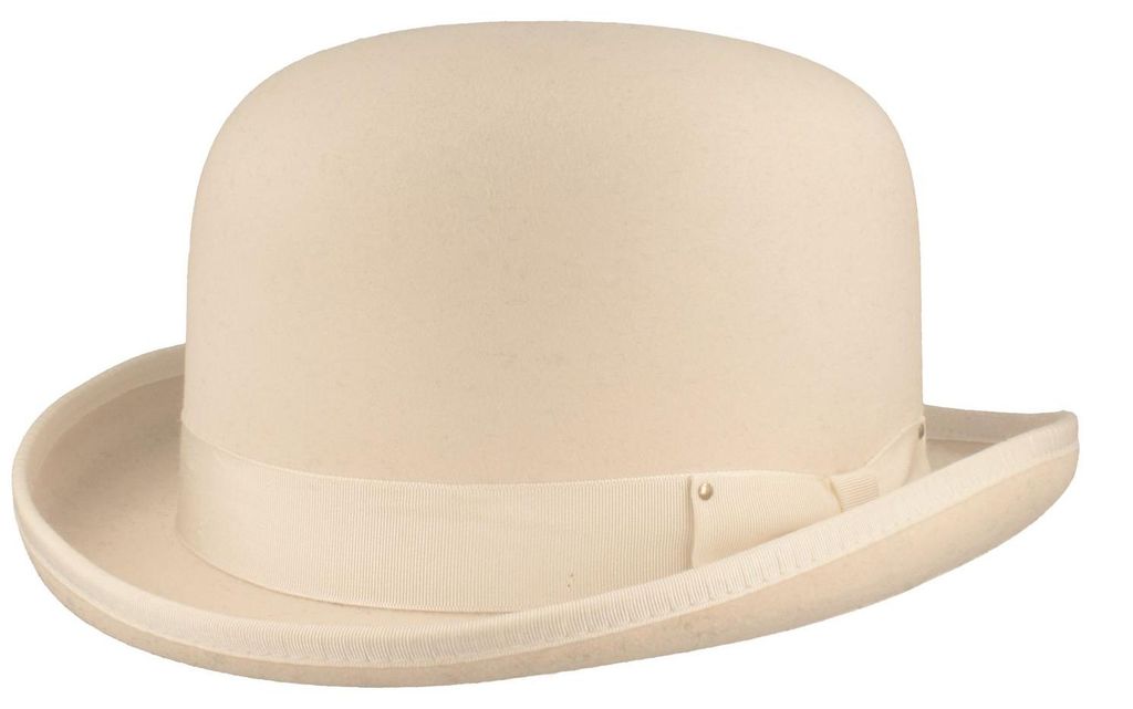 Bailey Derby Melone aus Wollfilz in weiß