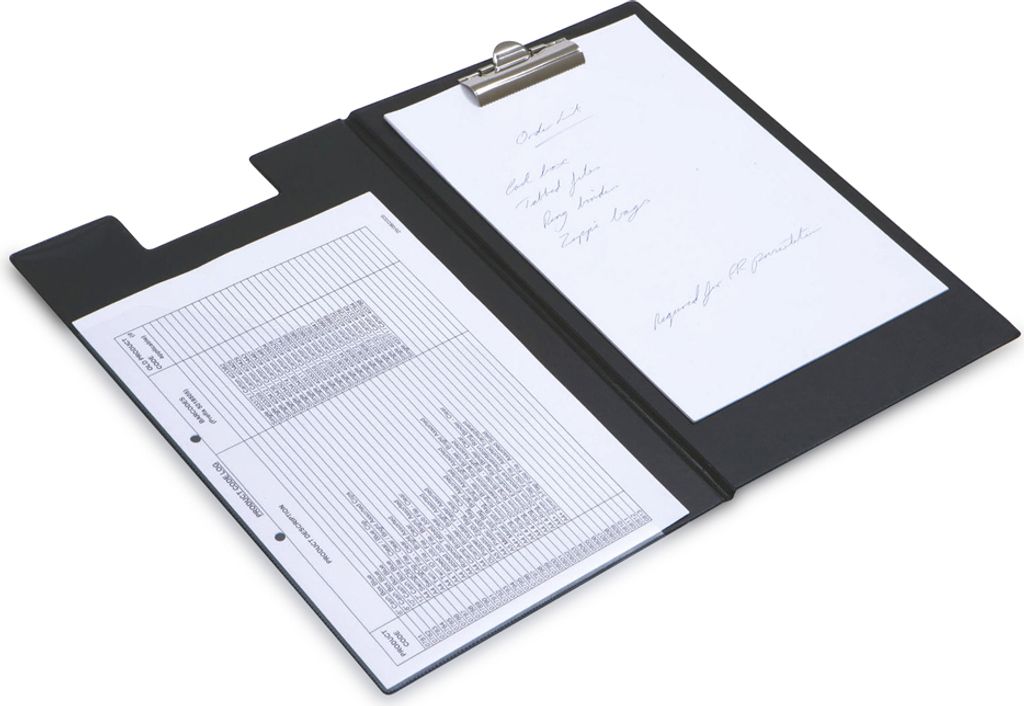 RAPESCO Klemmbrett-Mappe DIN A4 PVC-Folie genarbt schwarz