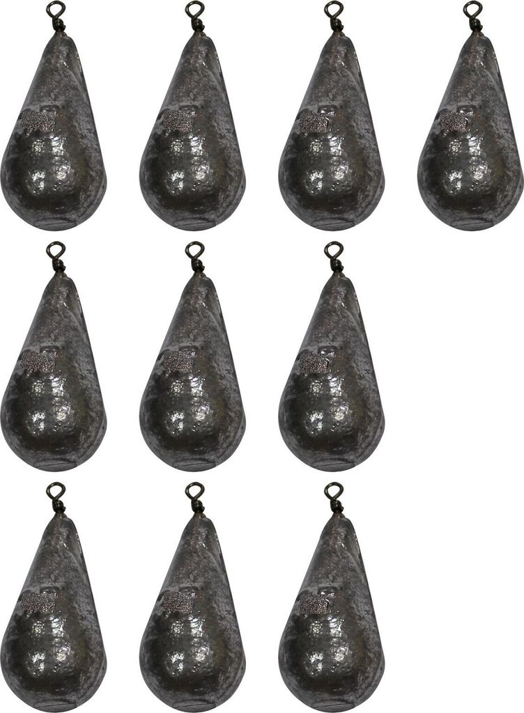 10 Stück "FILSTAR PRO" 30g Tropfenblei Birnenblei Grundblei mit Wirbel