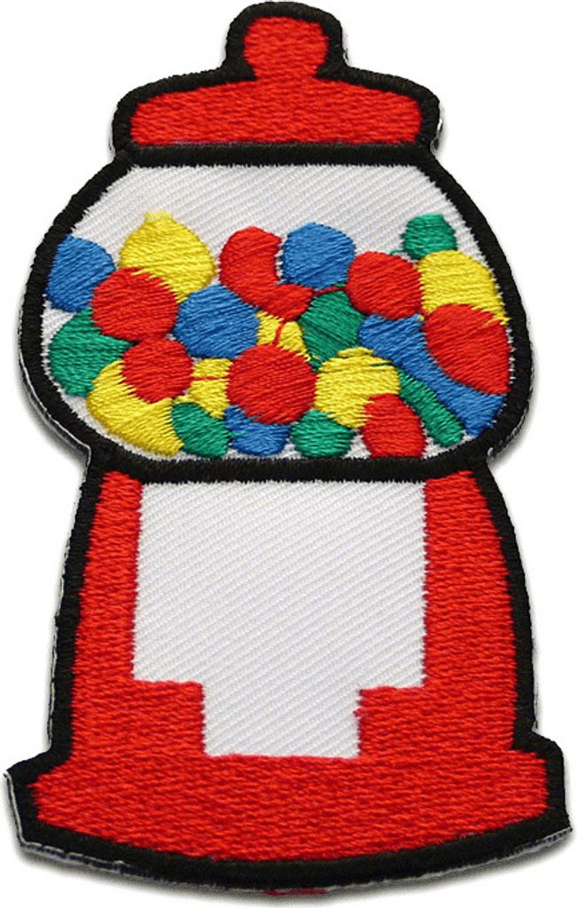 Kaugummi Automat Süßigkeiten Kinder - Aufnäher, Bügelbild, Aufbügler, Applikationen, Patches, Flicken, Zum Aufbügeln, Größe: 8,5 x 4,5 cm