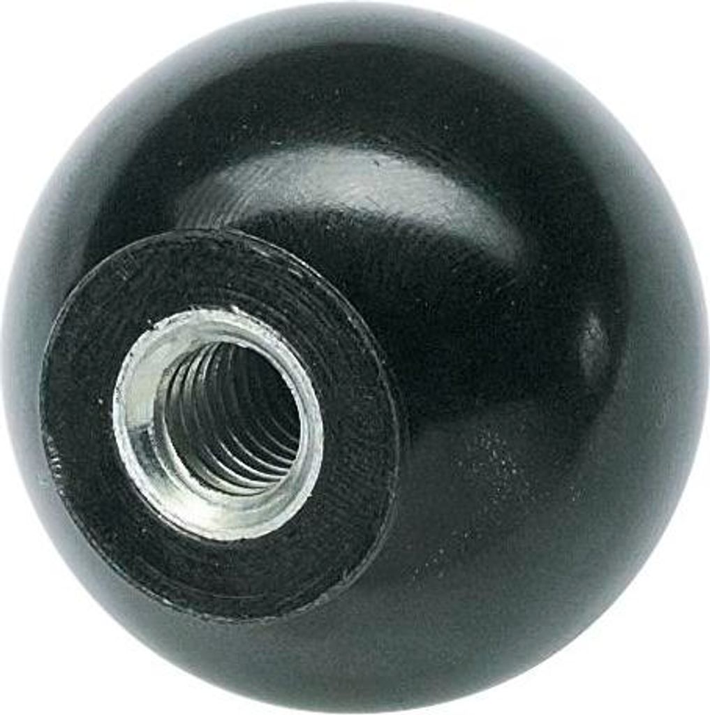 Kugelknopf aus Kunststoff Außen ø 45 mm mit Innengewinde M Produktbild 