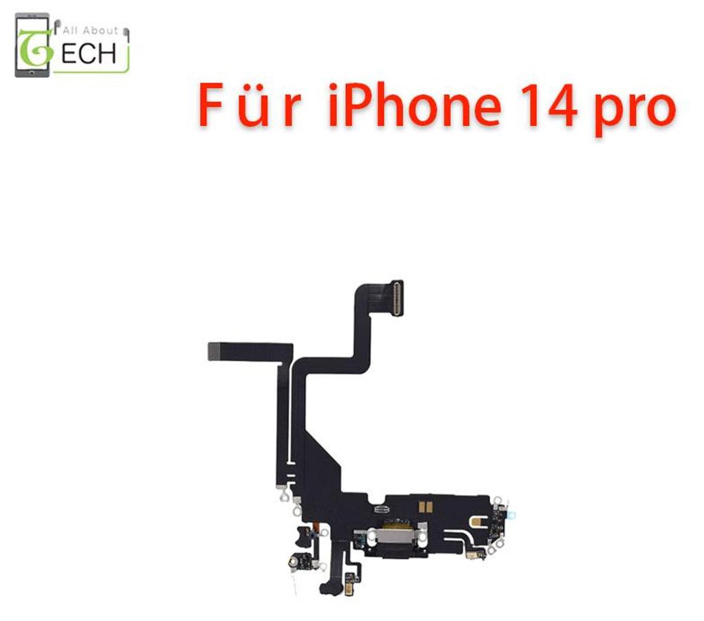 Ladebuchse für iPhone 14 Pro Anschluss Connector Flex USB Schwarz