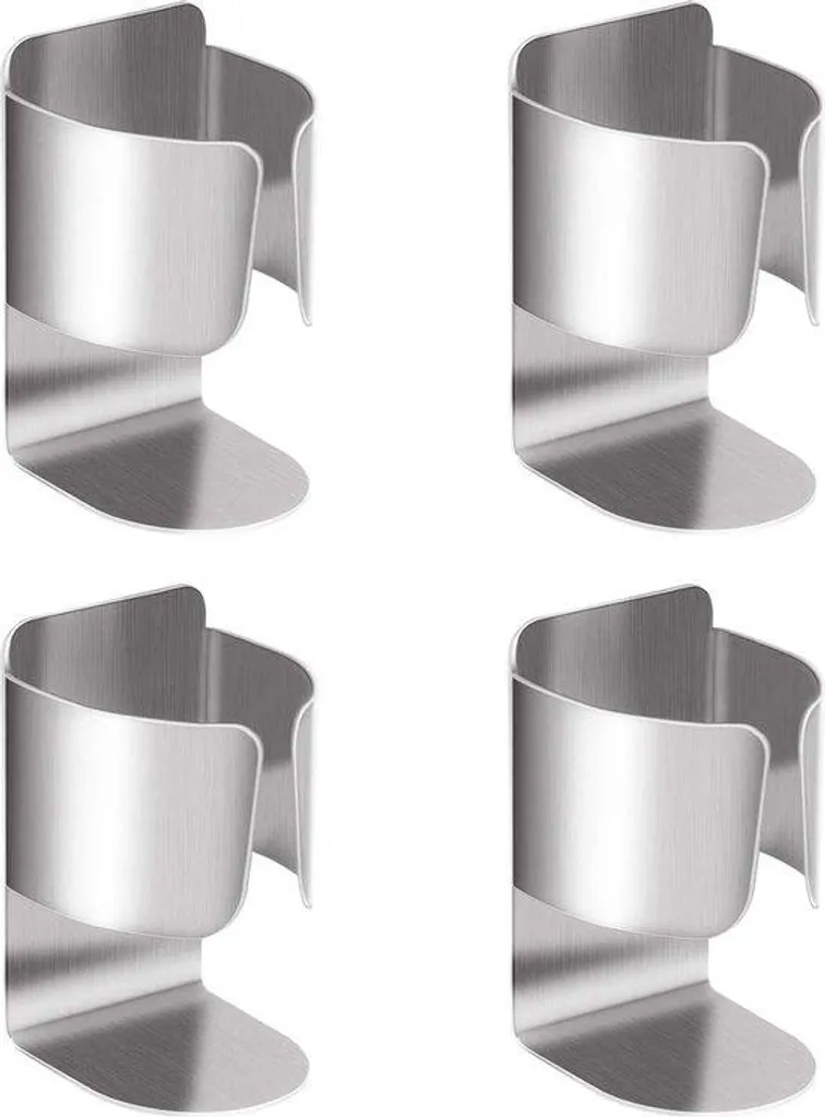 Solution rangement brosses à dents électriques murales - Lot de 4 Inox
