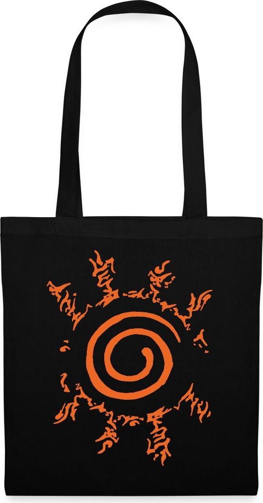 Spreadshirt Naruto Shippuden Symbol Hakke No Fuuin Shiki Stoffbeutel, One size, Schwarz
