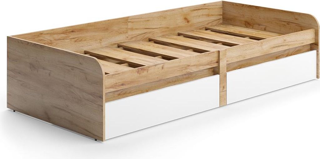 Kinderbett Vicco Clario Weiß/Artisan 90x200 cm ohne Matratze, Model 55612
