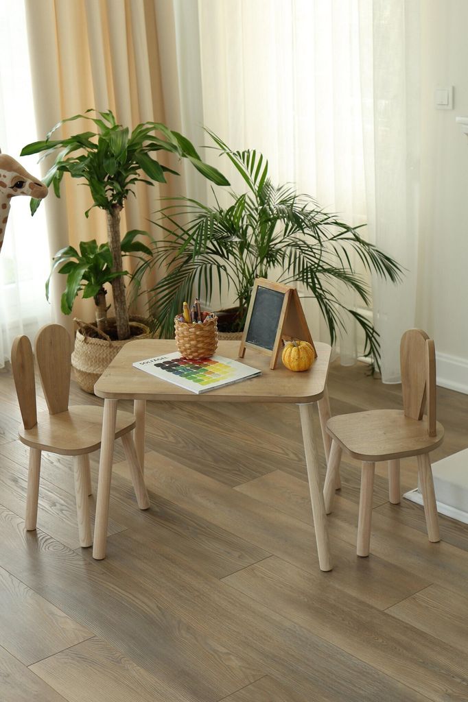 Skye Decor, Bunny One Chair Set - Brown, stoliki dla Zdjęcie produktu 