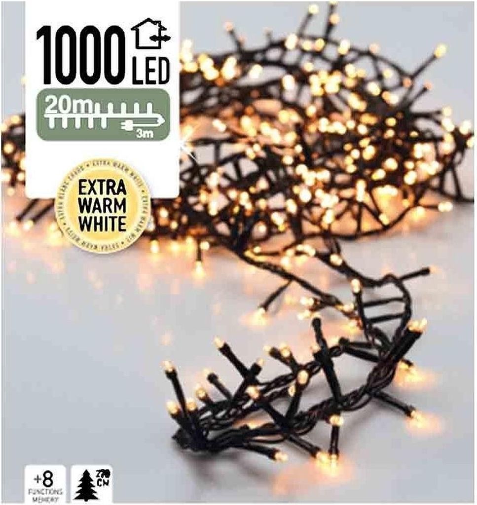 ECD Germany LED Cluster Lichterkette 20m mit 1000 LEDs Produktbild 