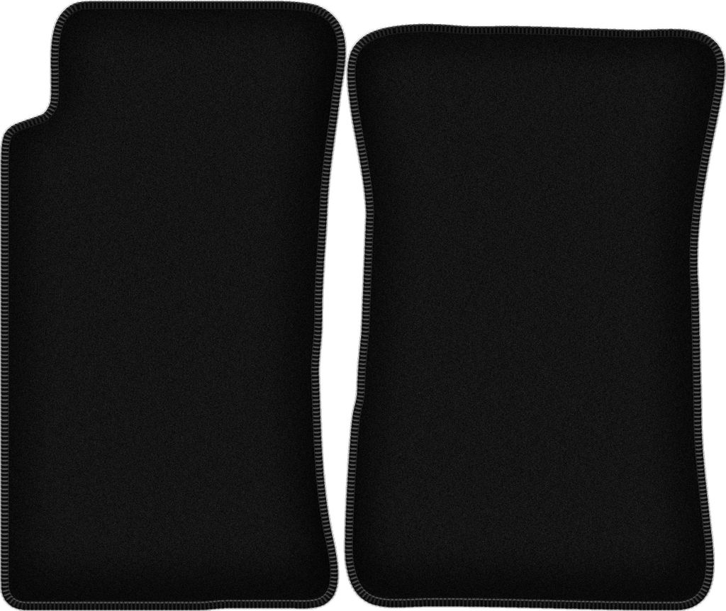 Wielganizator Velours-Autoteppiche vorne – passend für Mazda MX-5 I (Cabrio, Bj. 1989-1998) – schwarz, passgenau, mit Befestigungen set 2 Stk.