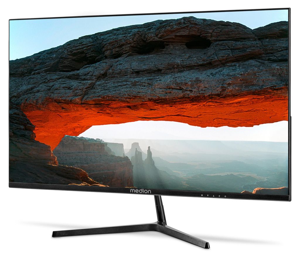 MEDION P52720 Curved Monitor – 27 Zoll, Full HD, Integrierte Lautsprecher, HDMI, DVI-D, VGA