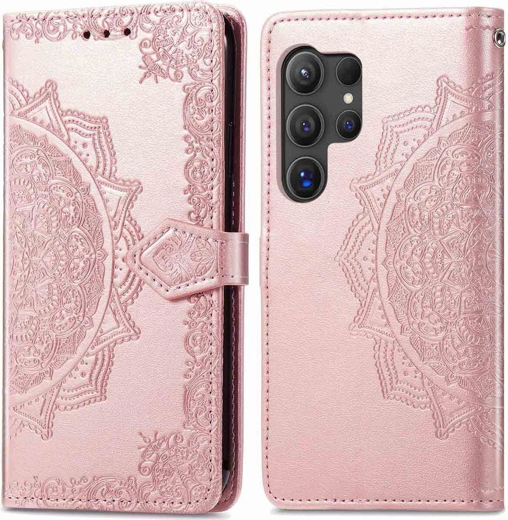imoshion Mandala Klapphülle Samsung Galaxy S24 Ultra - Rosé gold