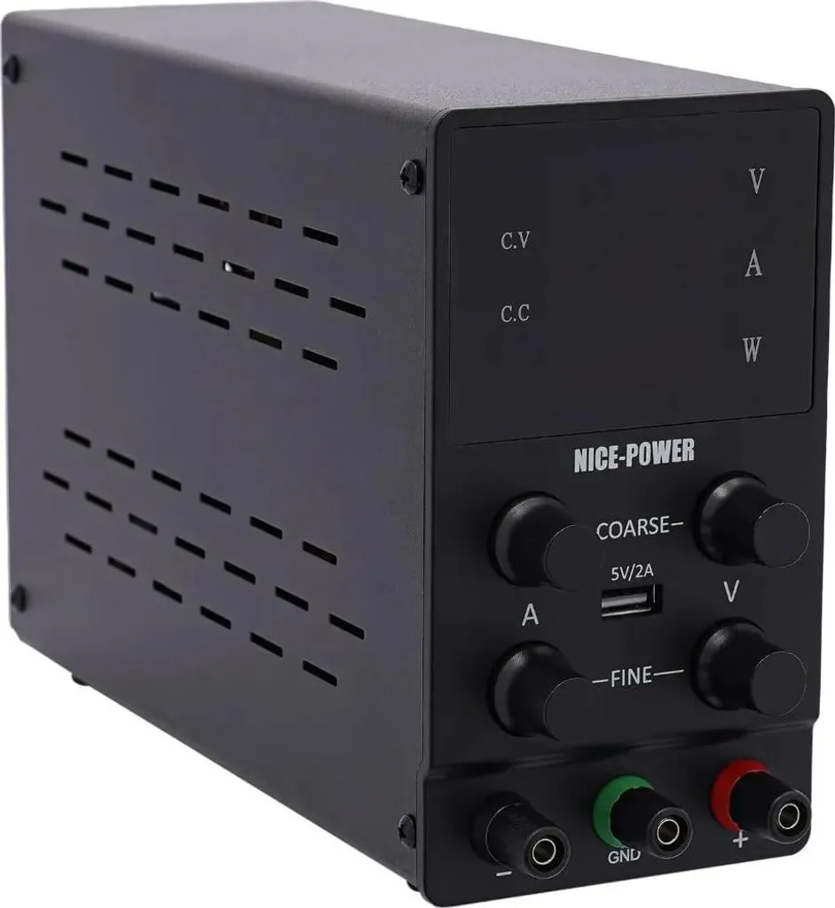 Alimentation de laboratoire DC réglable 0-30V 0-10A stabilisée noire