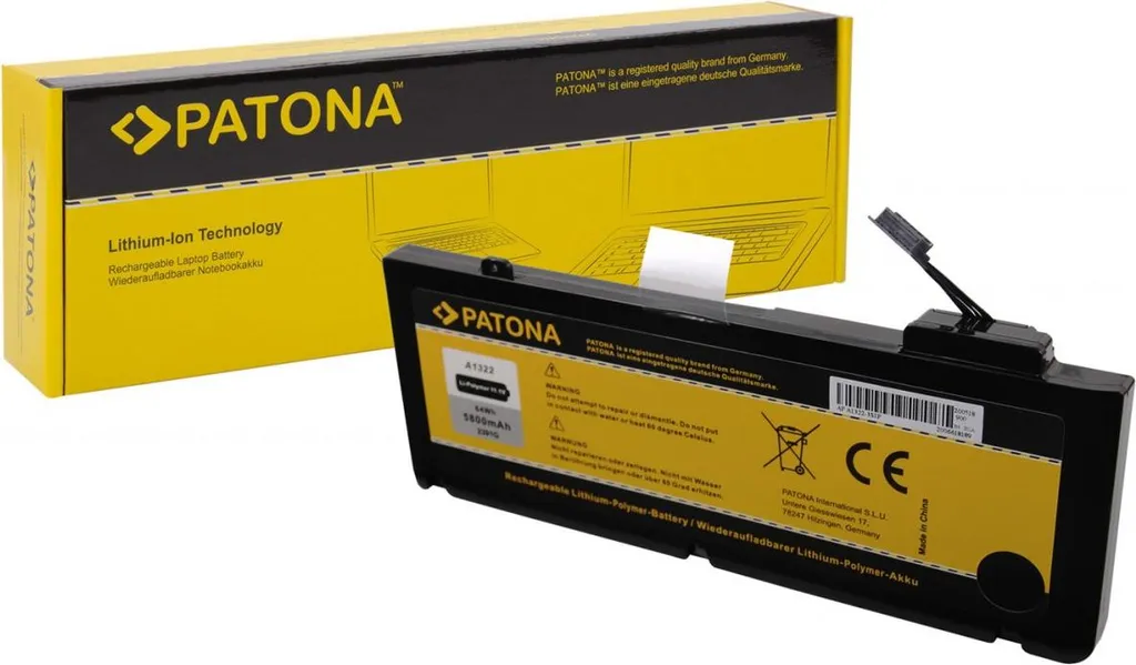 Batterie A1322 Lithium-Polymère 63.5Wh pour MacBook Pro 13 A1278 Pro