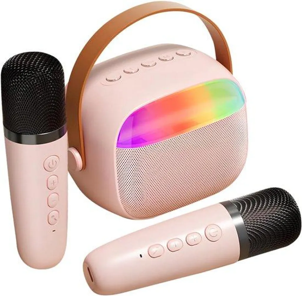 Microphone karaoké portable idéal pour fêtes de famille et soirées