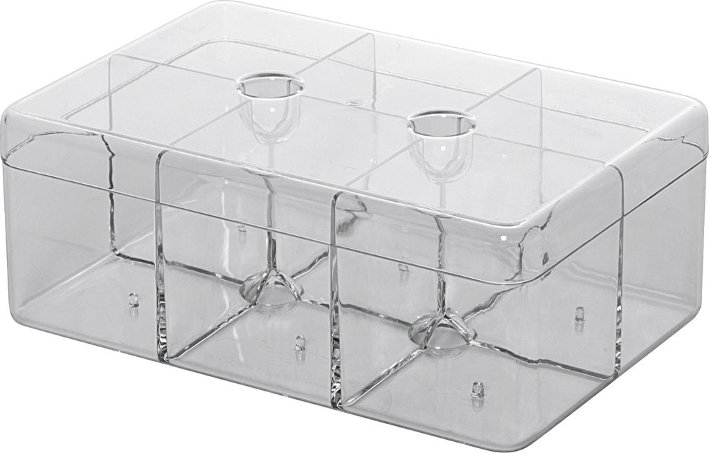 MEPAL Teedose rechteckig mit 6 Fächer 21,7x14,8x8,5cm Immagine del prodotto 