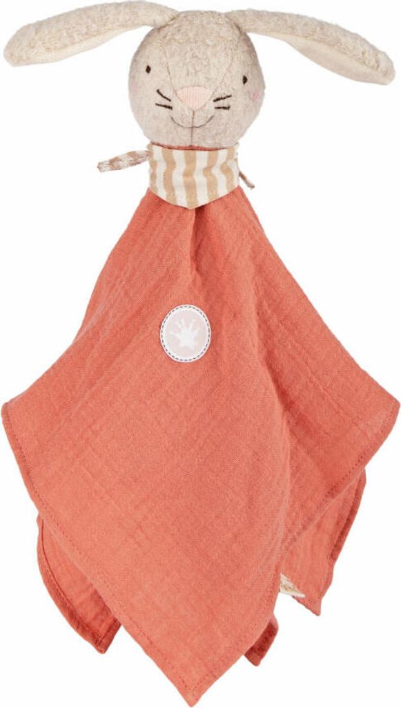 sigikid Musselintuch Hase Tiny Tissues, Schmusetuch, Schnuffeltuch, Greifling, Baumwolle, Orange, 39925