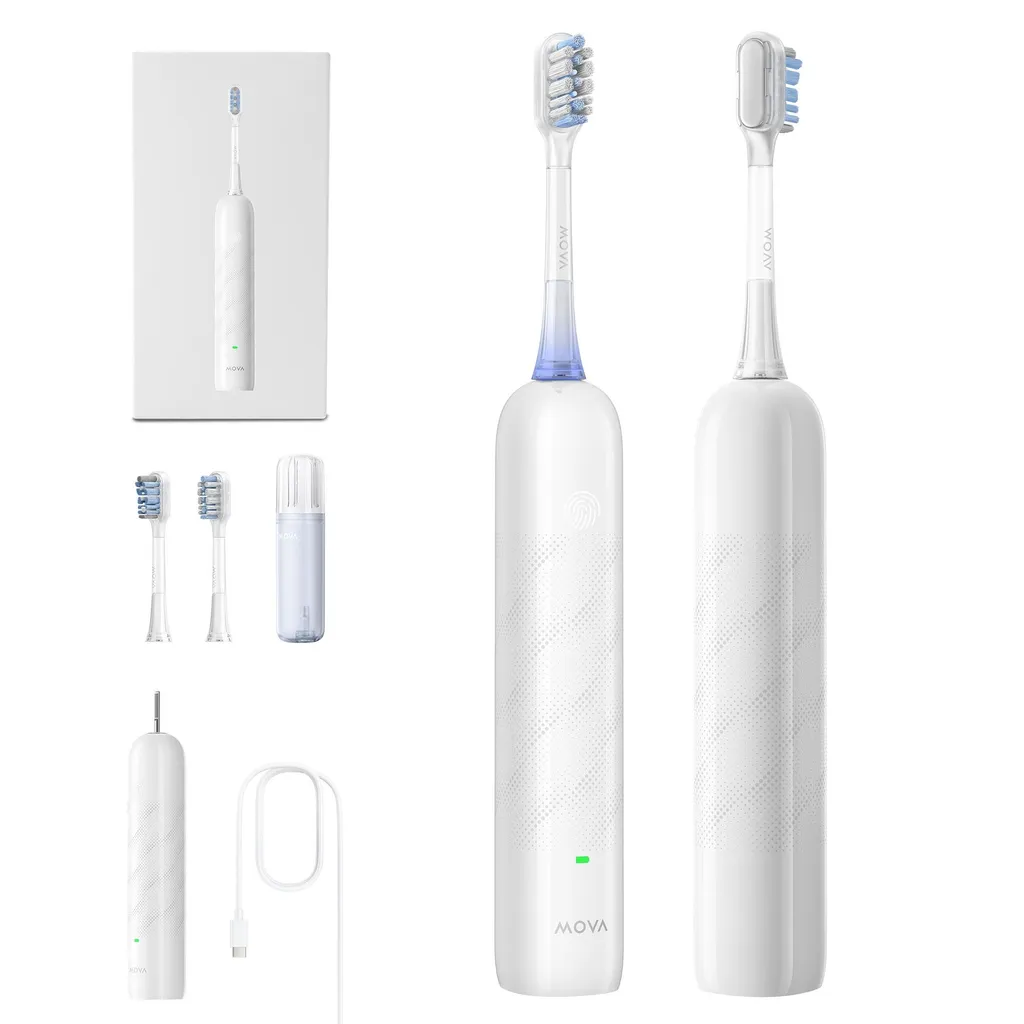 Brosse à dents IPX7 MOVA Fresh SweepDrive 3 Modes - Finition Blanc Épuré