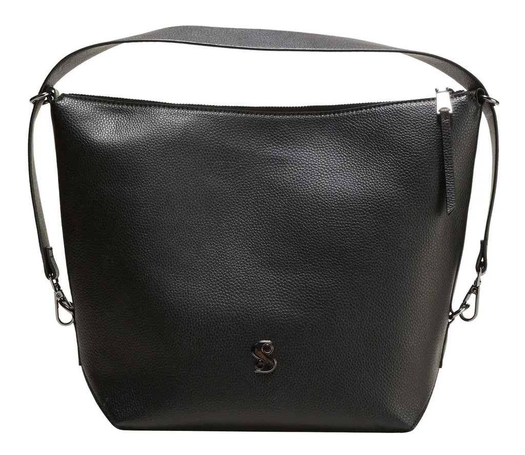 s.Oliver sac à épaule Shoulder Bag Grey Black - Sac à main gris foncé