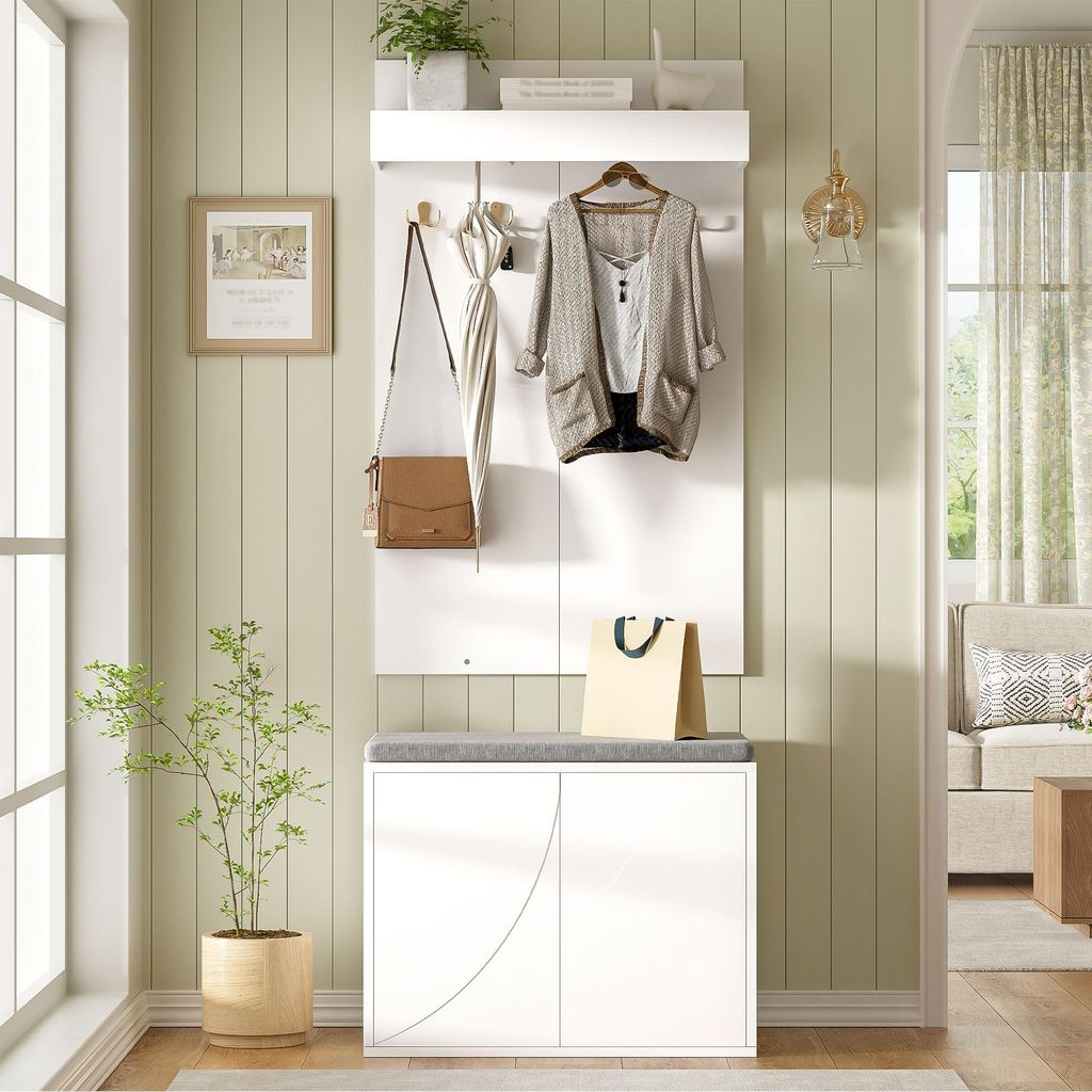 Merax Garderobeset, 3-in-1: Entreegarderobe met Productafbeelding 