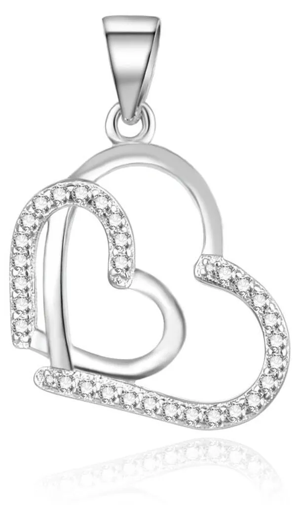 Pendentif cœur argent AGH745 pour cadeau anniversaire ou Saint-Valentin