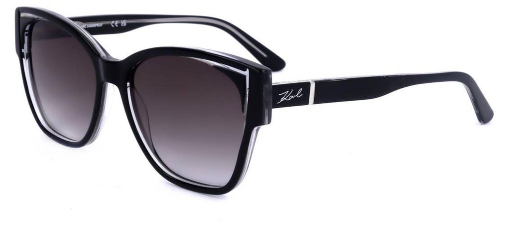 Karl Lagerfeld Rechteckige, abgewinkelte Damen-Sonnenbrille aus Acetat KL6069S