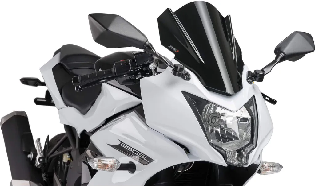 Bulle PUIG Z-Racing Noir avec Homologation ABE pour Kawasaki Ninja SL