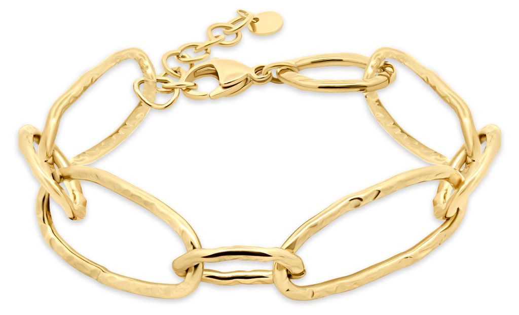 8CB-91432 – CO88 Collection – Armband mit großen und kleinen Ringen – Damenarmband – Stahlarmband – Geschenk für Frauen