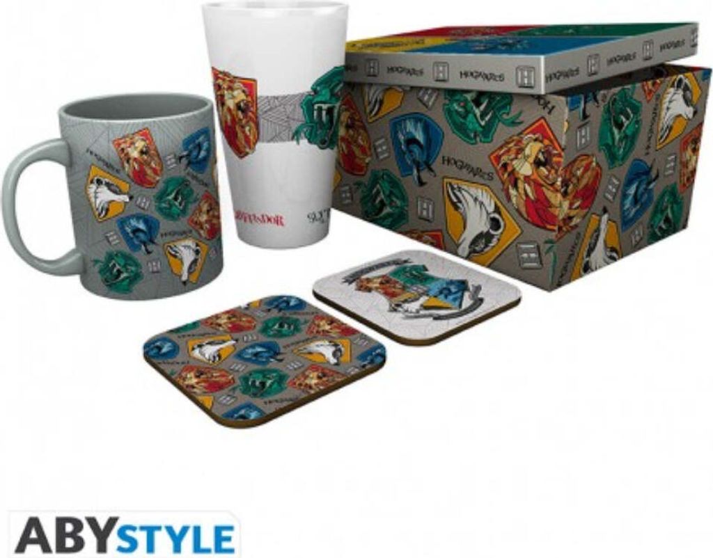 Harry Potter - Pck Glas XXL + Becher + 2 Untersetzer "Stand Together"