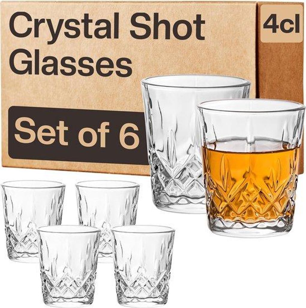 Kristallgläser 4cl Vintage Stil 6er Set