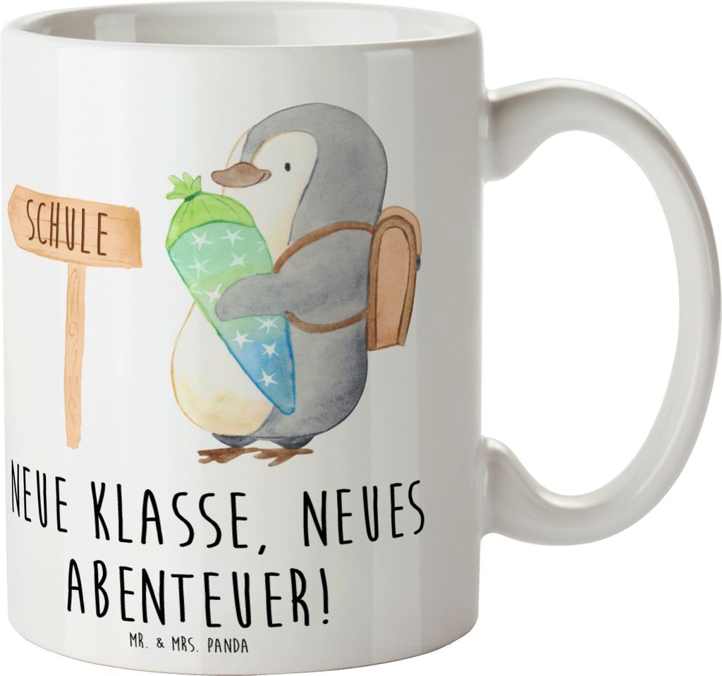 Mr. & Mrs. Panda Kaffeebecher Erster Schultag Abenteuer - Produktbild 