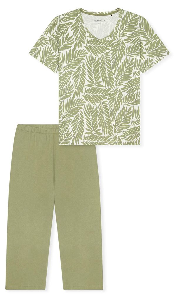 Schiesser Damen Pyjama Comfort Essentials linde - Größe 36