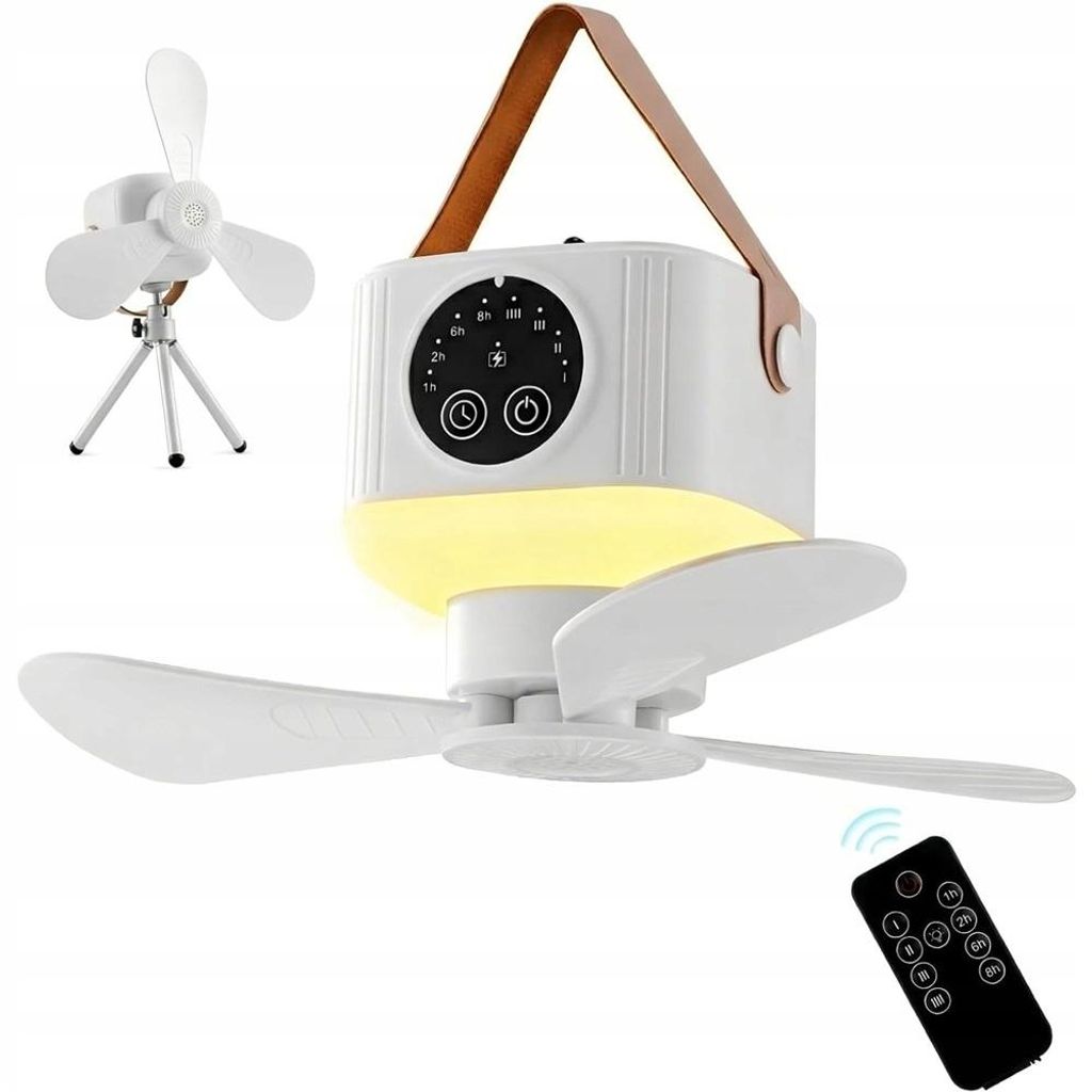 Ø24cm Camping Ventilator mit Licht, USB Campingventilator Produktbild 