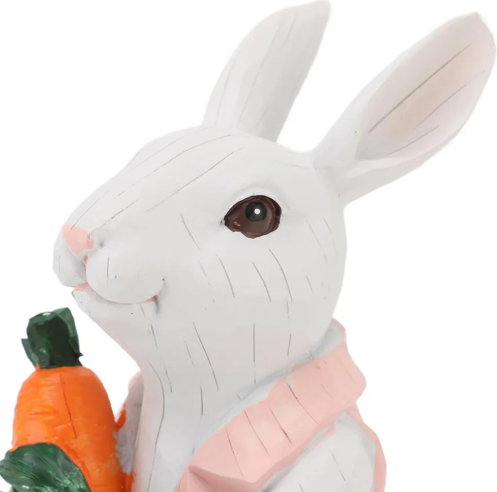Statue de Lapin Décorative en Résine Style Ancien pour Fêtes de Pâques