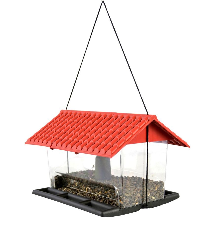 BURI Vogelfutterhaus aus Kunststoff Vogelhaus Futterhaus Produktbild 