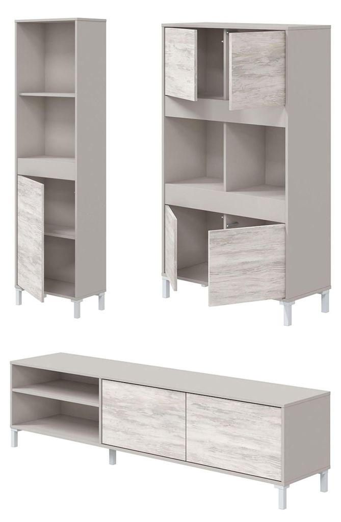 Nibionno - Wohnzimmerset, Hellbeige, Modulartig