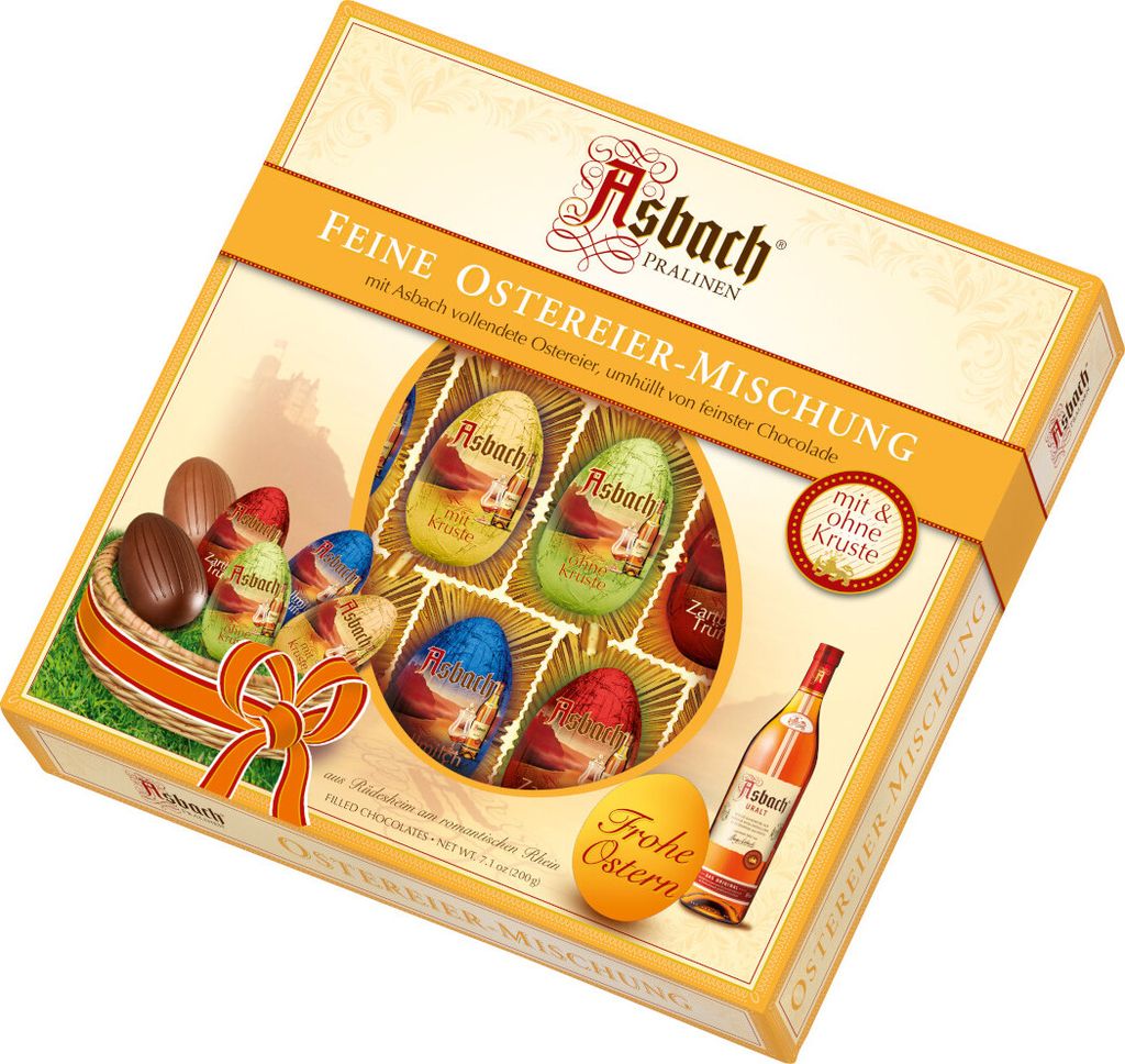 Asbach Pralinen Eierpackung Mischung mit 14 Eiern Packung 200g
