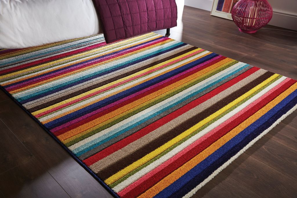 r & pflegeleichter "Meon Jay" Teppich, Streifenmuster. 120x170 cm | Kadima Design