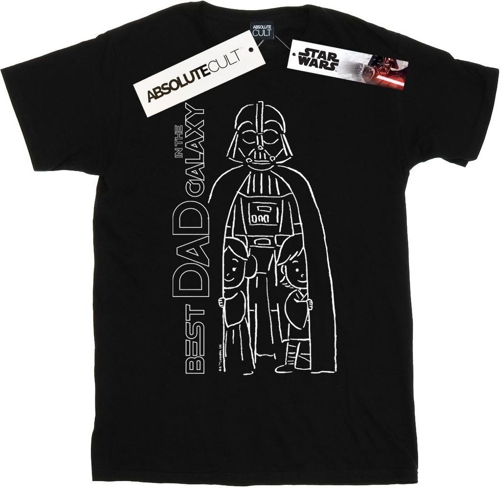 Star Wars - "Best Dad In The Galaxy" T-Shirt für Herren BI46722 (S) (Schwarz)