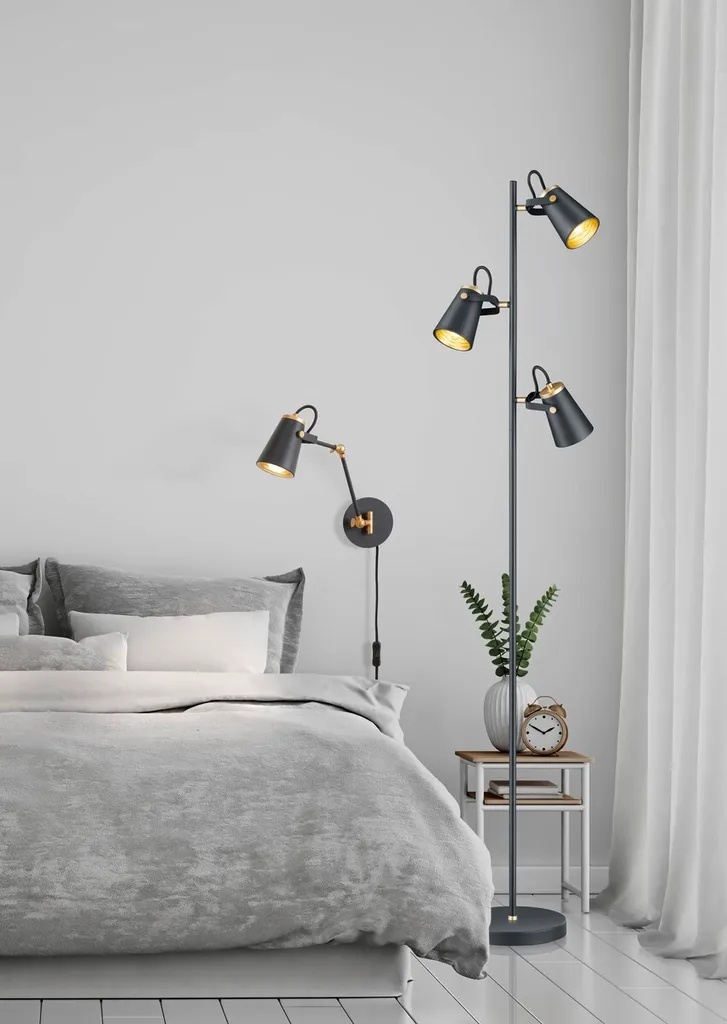 Applique EDWARD Trio Lighting 208870132 | Illuminazione Interni Nera - 3