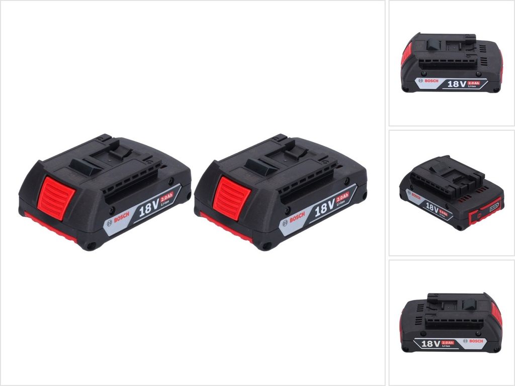 Zestaw akumulatorów Bosch 2x GBA 18 V 2,0 Ah / 2000 mAh Zdjęcie produktu 