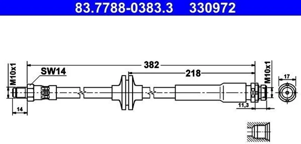 Flexible de frein OE BP4L 43 980D durite hydraulique pour Mazda 3 BL